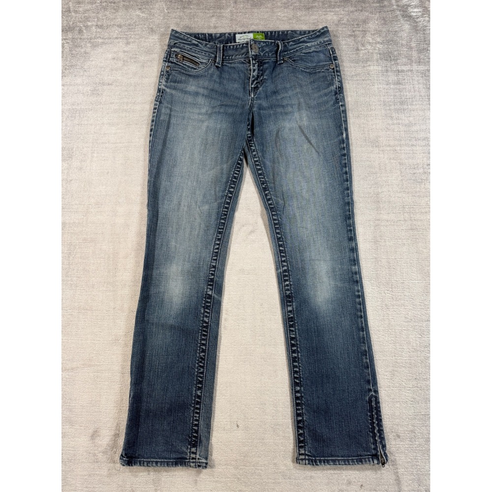 Aeropostale Jeans Women 9/10 Blue Bayla Skinny Y2K Low Rise Moto Ankle Zip Denim